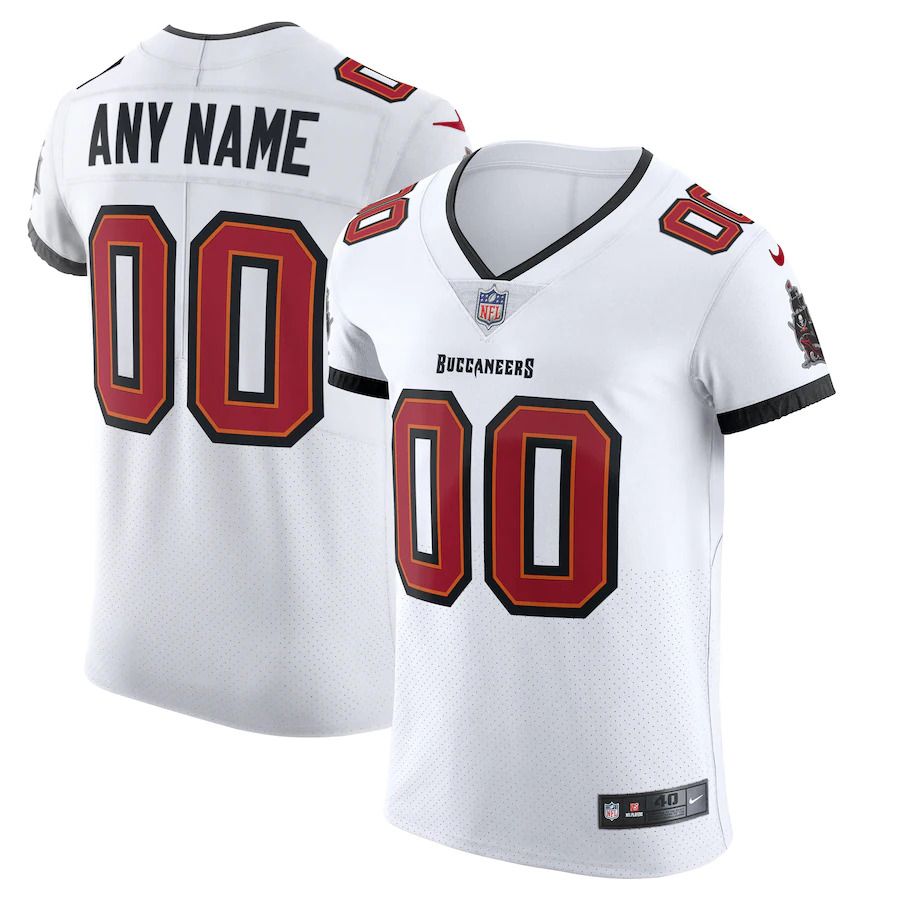 Men Tampa Bay Buccaneers Nike White Vapor Elite Custom NFL Jersey->customized nfl jersey->Custom Jersey